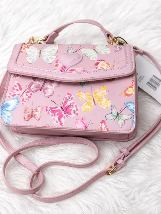 Betsey Johnson Pink Butterfly Crossbody Purse NWT Coquette Y2K Bag - Picture 4 of 6